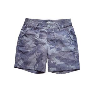 prAna womens shorts Camouflage Gray size 0 (27x6.5) mid-rise Nylon
